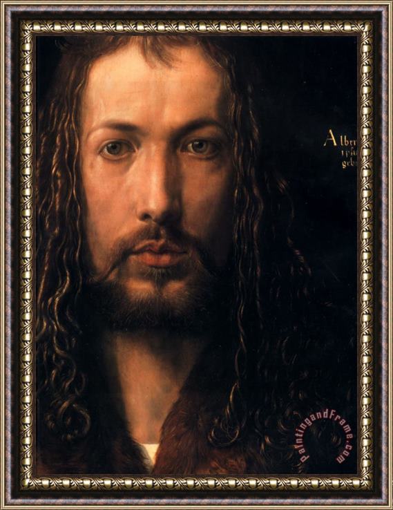 Albrecht Durer Self Portrait [detail] Framed Print